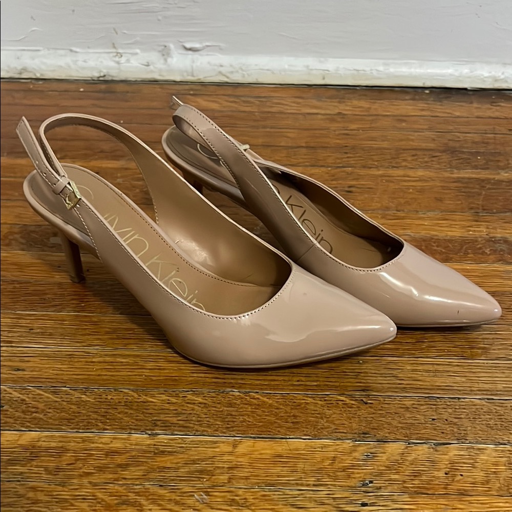Calvin Klein Women's Tan Slingback Heels